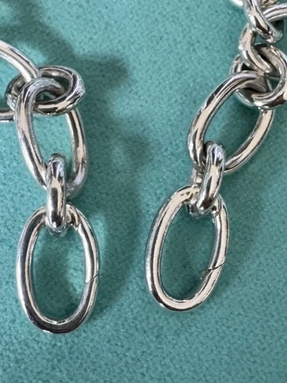Tiffany & Co Italy 925 Sterling Oval Link 7.5” Clasp Ends - Picture 11 of 12